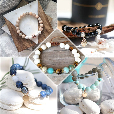 100шт 10 стиля бусины из натурального драгоценного камня G-KS0001-04-1