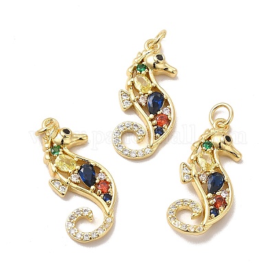 Подвески из экологически чистой латуни с микропаве из кубического циркония KK-A177-18G-1