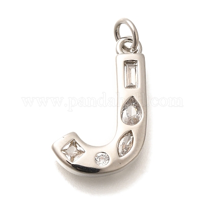 Латунные микропаве прозрачные подвески с фианитом KK-G521-01P-J-1