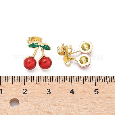 Серьги-гвоздики из латуни EJEW-Q017-01A-G-1