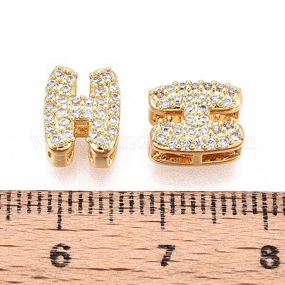 Латунные микропаве из прозрачного кубического циркония KK-T071-17G-H-1