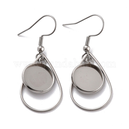 Orecchini Cabochon Fai Da Te 20 Ganci Per Orecchini In Acciaio Inox Con Vassoi 10x25mm Per Cabochon E Diy G 575307 - Foto 4