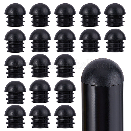 Wholesale GORGECRAFT 20 Pieces 1In Round Plastic Plugs Black End