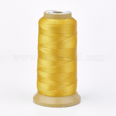 ポリエステル糸  カスタム織りジュエリー作りのために  ゴールド  1mm  約230m /ロール NWIR-K023-1mm-07-1