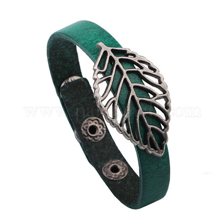 Imitation Leather Snap Bracelets BJEW-N0011-005B-1