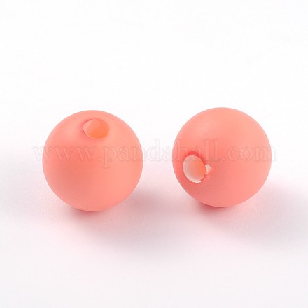 Half Drilled Frosted Round Shell Pearl Beads fit for Ball Stud Earrings BSHE-J010-01-1