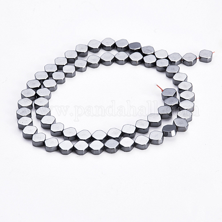 Chapelets de perles en hématite synthétique sans magnétiques G-P363-05-1
