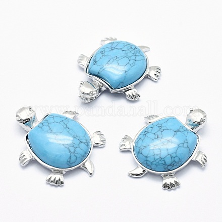 Synthetic Turquoise Pendant G-G759-B03-1