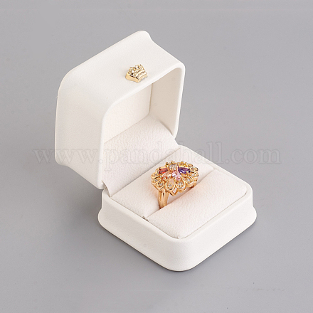 Cajas de regalo de anillo de cuero de pu X-LBOX-L005-A03-1
