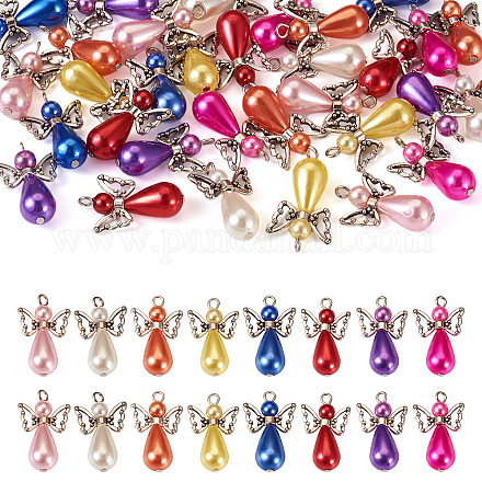 Ангельские акриловые подвески с искусственным жемчугом PALLOY-TAC0047-1