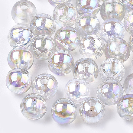 Perles en plastique transparentes OACR-S026-4mm-10-1