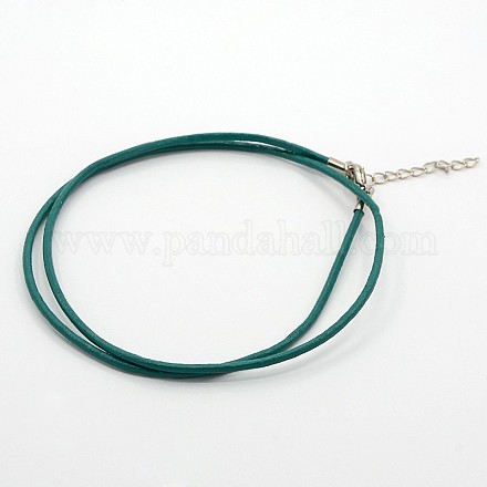 Leather Cord Necklace Making MAK-F002-04-1