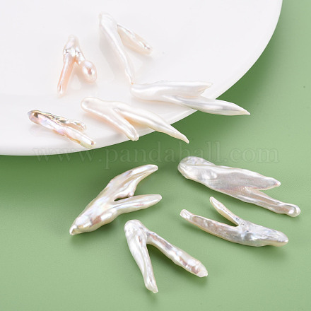 Perlas de perlas naturales keshi PEAR-N020-P01-1