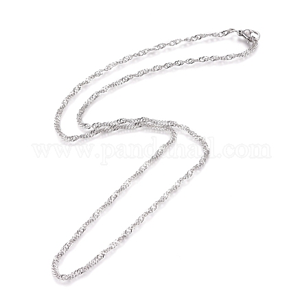 304 de acero inoxidable singapur collares de cadena MAK-L015-25C-P-1