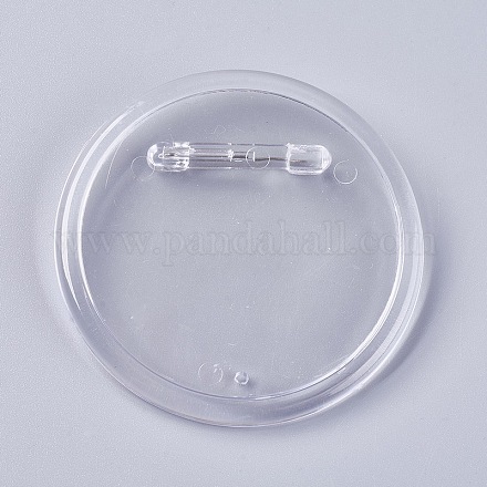 Transparente Acryl Brosche Cabochon Lünette Fassungen X-KY-WH0003-B02-1