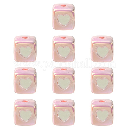 10 шт. непрозрачные акриловые эмалевые бусины ACRC-FS0001-02F-1