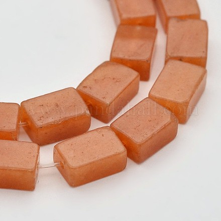 Rectangle Natural Red Aventurine Beads Strands G-N0154-04-1
