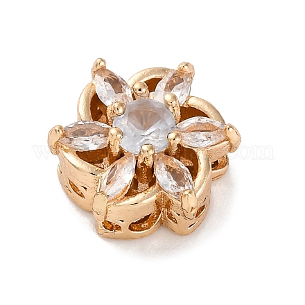 Стойки обшивки латунь микро проложить кубического циркония бусы KK-Z082-01G-1