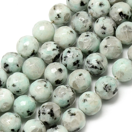 Jaspe de sésame naturel / perles de jaspe kiwi X-G-Q462-78-6mm-1