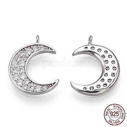 Rhodium Plated 925 Sterling Silver Micro Pave Cubic Zirconia Pendants CHS-T004-36P-1