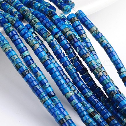 Dyed Natural Imperial Jasper Beads Strands G-M276-05-B-1