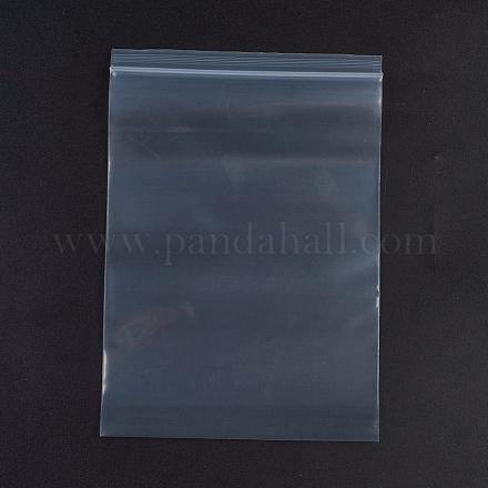 プラスチックジップロックバッグ  再封可能な包装袋  トップシール  セルフシールバッグ  長方形  ホワイト  19x13cm  片側の厚さ：3.9ミル（0.1mm）  100個/袋 OPP-G001-B-13x19cm-1