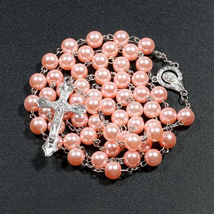 Kunststoff-Rosenkranz-Perlenkette aus Kunstperlen für Ostern PW23031882397-1