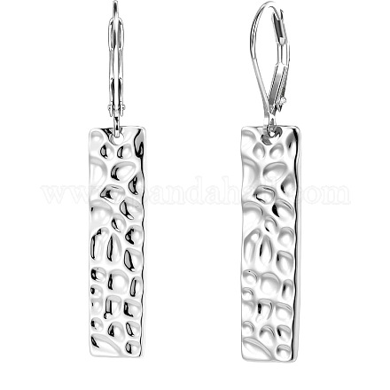 Серьги с застежкой-рычагом из кованой прямоугольной латуни FS-WG7358A-01-1