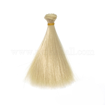 Plastic Long Straight Hairstyle Doll Wig Hair DOLL-PW0001-033-16-1