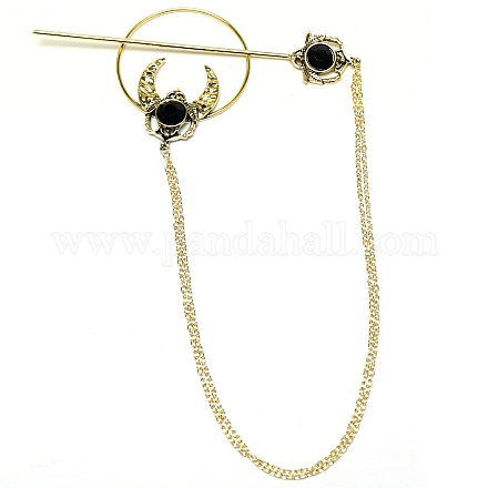 Полумесяц с палочками для волос из сплава летучей мыши PW-WGC6AB6-01-1