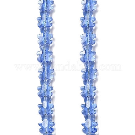 Прозрачные стеклянные бусины гальваническим пряди GLAA-C023-03D-1