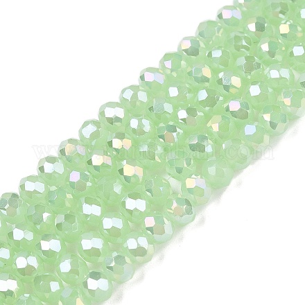 Стеклянные бусины с гальваническим покрытием  EGLA-A044-J4mm-B08-1