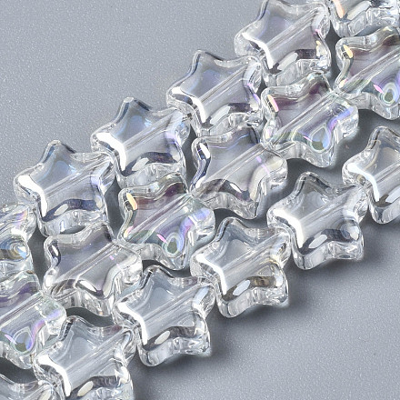 Abalorios de vidrio electroplate hebras X-EGLA-N008-008-A01-1