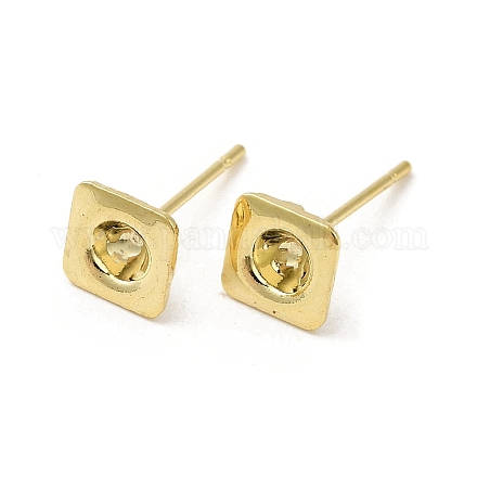 Square 201 Stainless Steel Stud Earring Findings STAS-Q315-05G-1