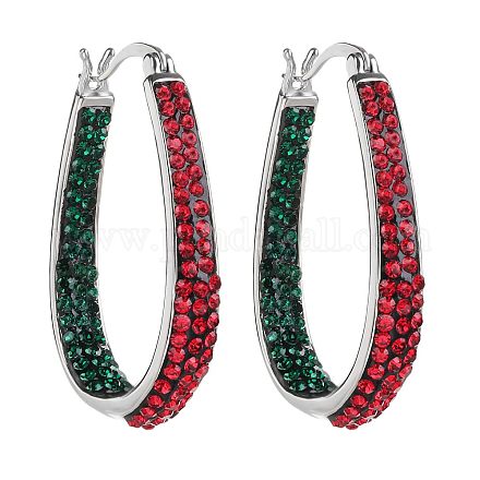 Серьги-кольца из латуни с кубическим цирконием в форме слезы FS-WGD8558-03-1