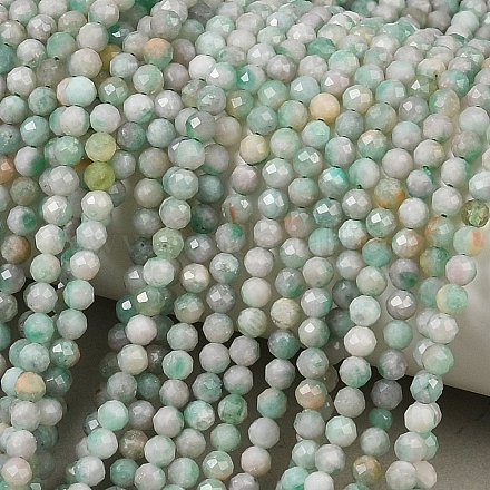 Натуральные изумрудные бисерные пряди G-A026-A01-3mm-01-1