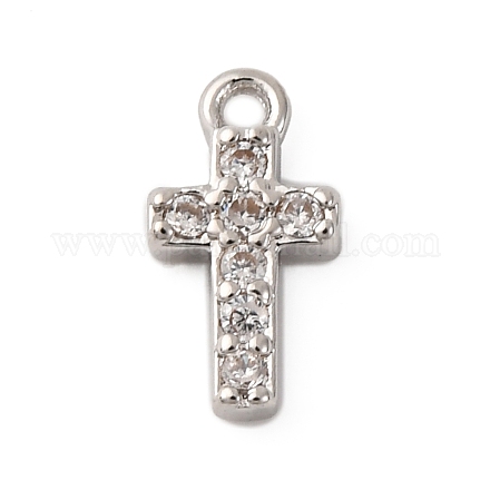 Латунные микропаве прозрачные кубические циркониевые подвески KK-V016-22A-P-1