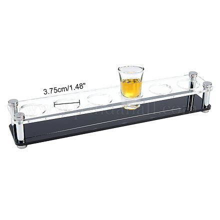 Porte-verres à shot en acrylique à 6 trou ODIS-WH0038-75A-1