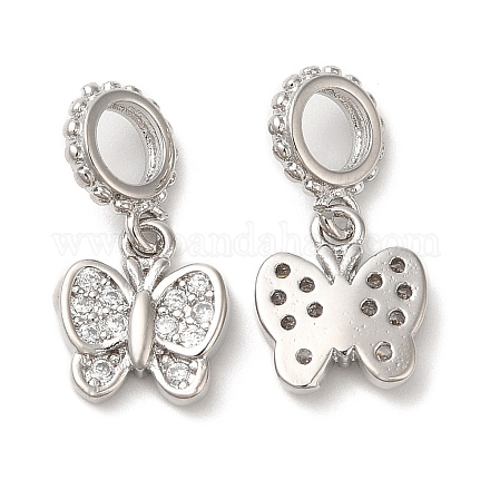 Латунные микропаве прозрачные подвески с фианитом KK-M246-32P-1