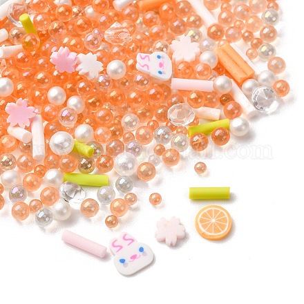 Кабошоны из полимерной глины ручной работы и пластиковые бусины для изготовления фурнитуры для бижутерии своими руками CLAY-B007-04E-1