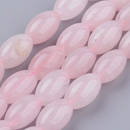 Chapelets de perles en quartz rose naturel G-P340-18-9x13mm-1