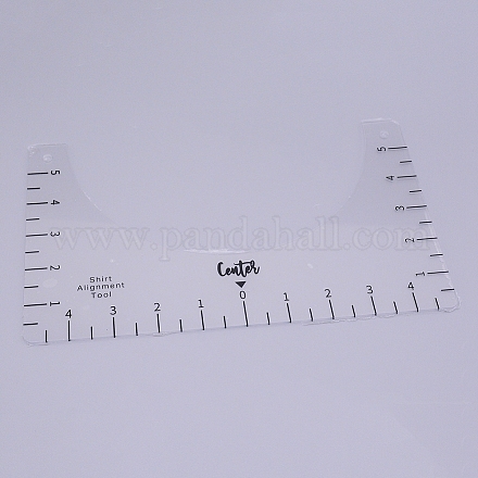 Transparent Acrylic Alignment T-Shirt Ruler TACR-WH0001-23-1