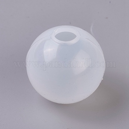 シリコンモールド  レジン型  UVレジン用  エポキシ樹脂ジュエリー作り  球型  ボール  ホワイト  27x28mm  穴：10mm DIY-G008-05B-1