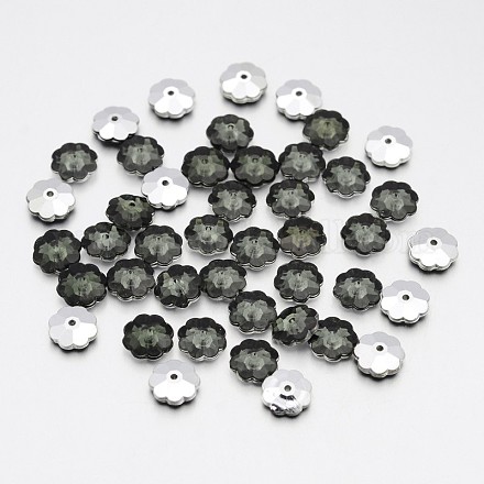 Faceted Flower Taiwan Acrylic Rhinestone Beads ACRT-M01-6-02-1