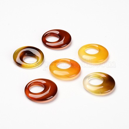 Dyed Natural Agate Pendants G-J300-01-25mm-1