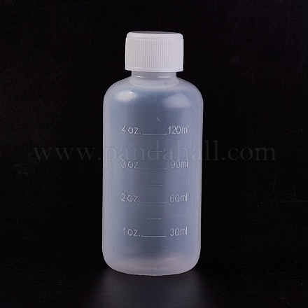120mlプラスチックネジキャップボトル  透明  11cm 容量：120ml（4.06液量オンス） TOOL-WH0097-05-1