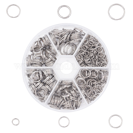 Unicraftale 304 anneaux brisés en acier inoxydable STAS-UN0018-69P-1