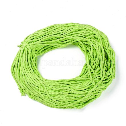 綿糸コード  3プライ  ジュエリー作りのための  緑黄  5~5.8mm  109.4ヤード（100m）/バンドル OCOR-C001-02M-1