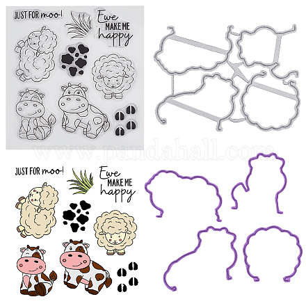 CRASPIRE Butterfly Flowers Clear Rubber Stamp and Metal Cutting Die Set Transparent Silicone Stamps Carbon Steel Die Cuts Stencil for Card Making Journaling DIY Scrapbooking Handmade Photo Notebook DIY-CP0008-79B-1