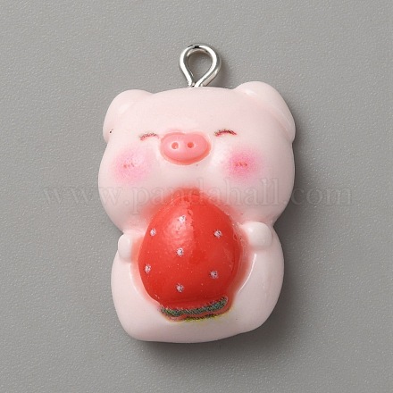 Подвески из непрозрачной смолы в виде свинки RESI-CJC0020-27H-1